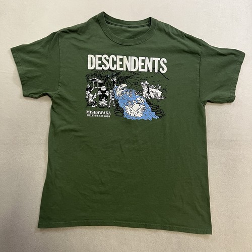 Descendent Mishawaka 2018 Tour T-Shirt Men’s Size Large Green Graphic Print Tee