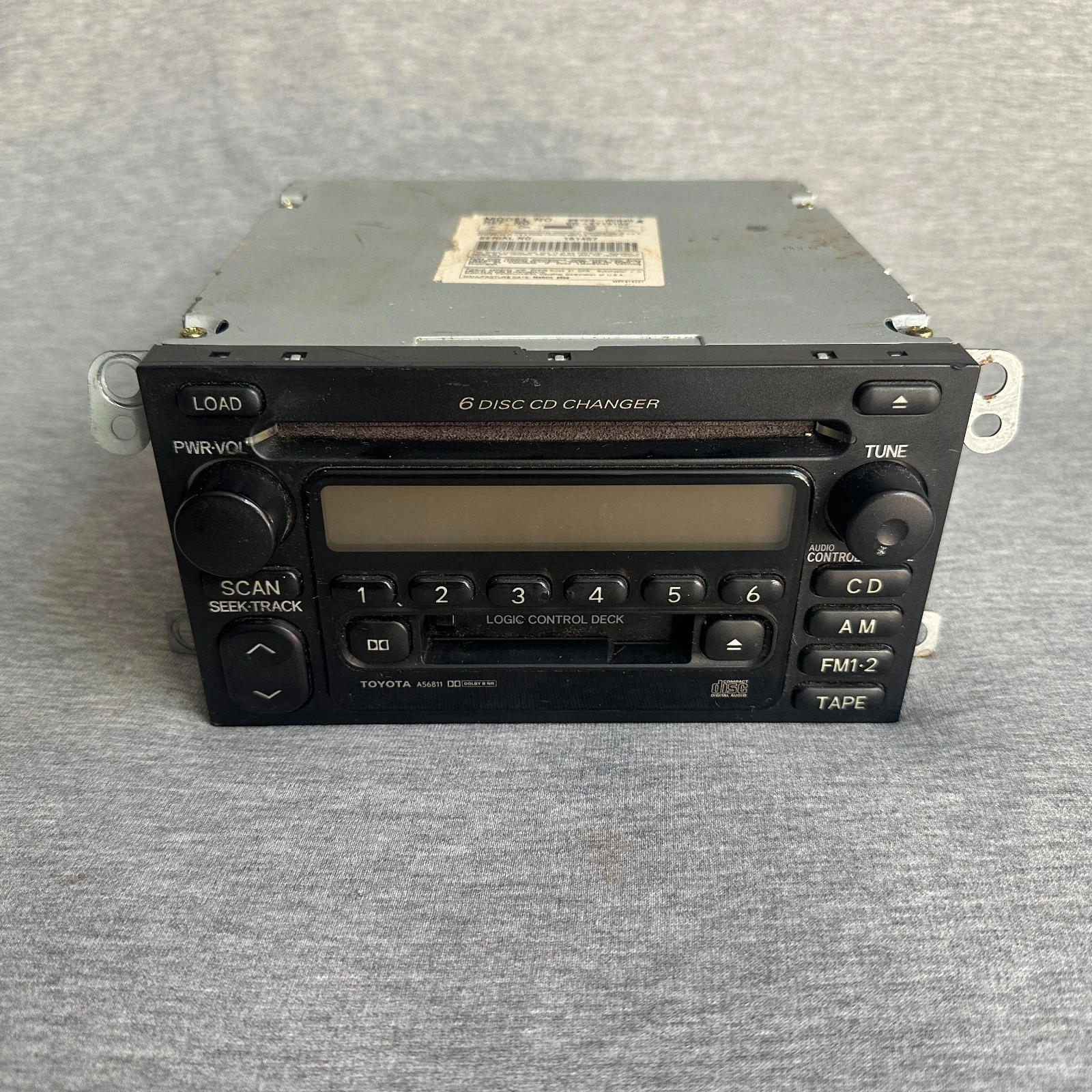Toyota Factory 6 Disc CD Changer & Tape Dash Unit 86120-0C040 Double DIN 2000