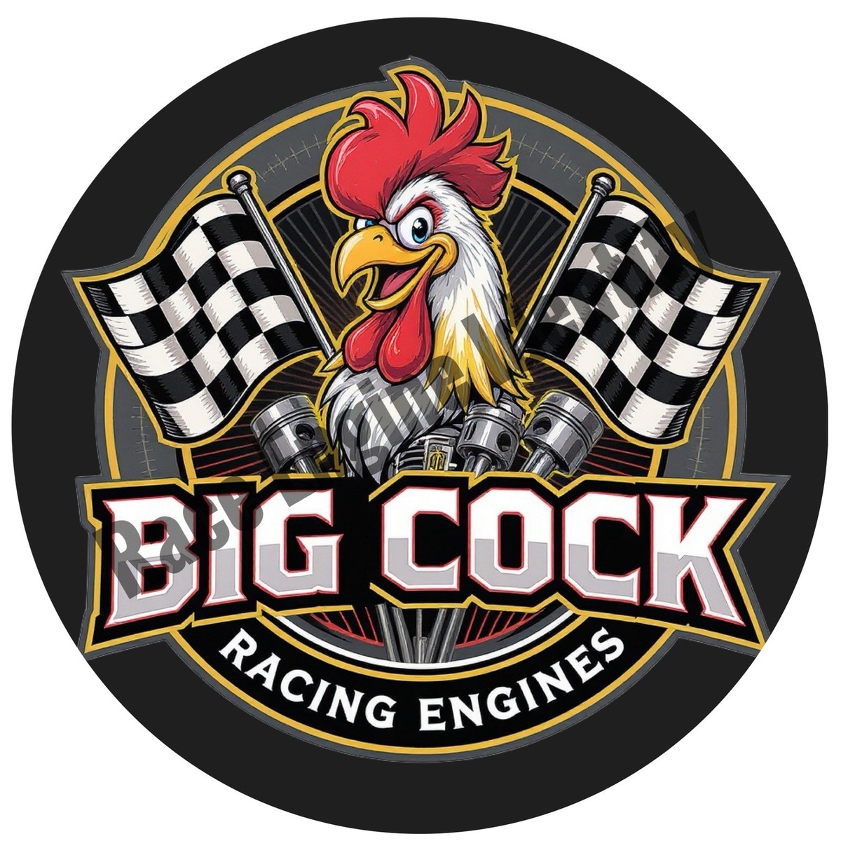 Ｐ*様 リトルカブ　エンジン　maniac Racing 97cc 要OH BIG COCK Racing Engine Decal - 5” Go Kart Mini Bike Predator Clone