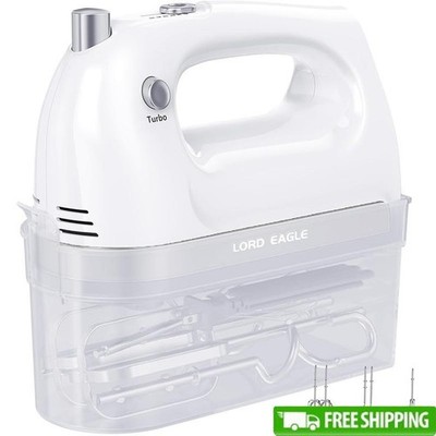 400W Electric Handheld Mixer 5 Speed Held Mixer Turbo Boost/Self-Control Speed