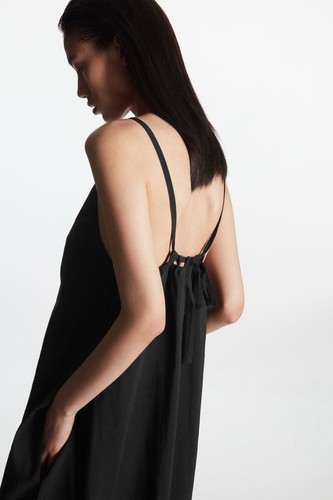 Mono negro COS para mujer cuello en V pierna ancha pantalones L - Imagen 6 de 10