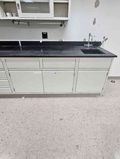 6' Kewaunne Contour Bundled Casework Bench & Sink Faucet Eyewash (SKU: