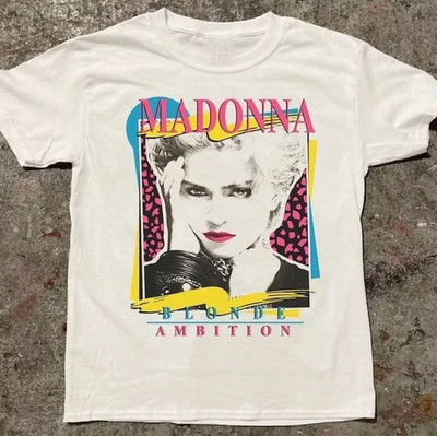 Vintage Madonna Blonde Ambition Unisex T-Shirt ALL COLOR FAST SHIP S-5XL