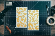 Berezka Camo High Heat Vinyl Stencil Kit - 2x 11"x6" Sheets Durable Easy Use