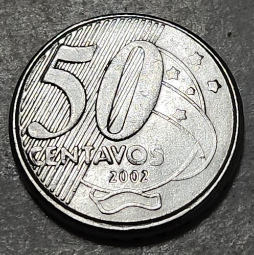 BRAZIL 🇧🇷 FIFTY (50) CENTAVOS COIN 2002 - Picture 2 of 2