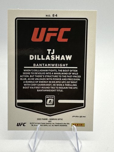 2022 Donruss Optic UFC #84 TJ Dillashaw Blue Velocity - Bild 2 von 2