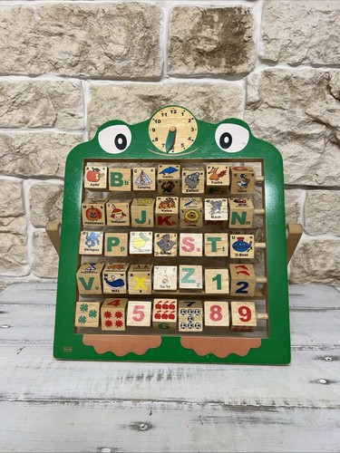 ABC Lerntafel Uhr Buchstaben Zahlen Bilder Zeit Frosch Lernspiel
