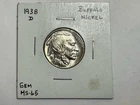 1938-D Buffalo Nickel Unc - Beautiful (E57)