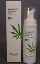 Andalou Naturals CannaCell Cleansing Facial Foam with Hemp Seed Oil  5.5 fl oz