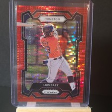 2024 Panini Prizm Luis Baez #149 Red Prizm /399 Houston Astros Baseball Card