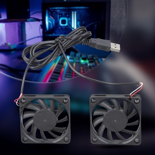 3000RPM Computer Cooling Double Fan 5V Silents Operation 93cm USB Cable for - Afbeelding 3 van 8
