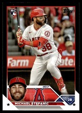 2023 Topps Update MICHAEL STEFANIC BLACK PARALLEL 60/72 ANGELS RC US124