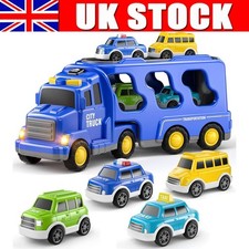 5 IN 1 Toddler Truck Boy Toys for Kids 4-6 Years Friction Power Vehicle Car Toy