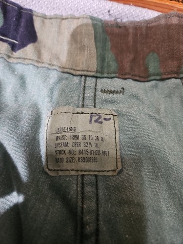 Pantalones militares de Estados Unidos para hombre grandes largos verde bosque camuflados clima frío M-65 carga - Imagen 13 de 18