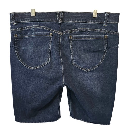Bermudas de mezclilla Democracy Ab'solution recortadas para mujer talla 16 lavado oscuro - Imagen 2 de 7