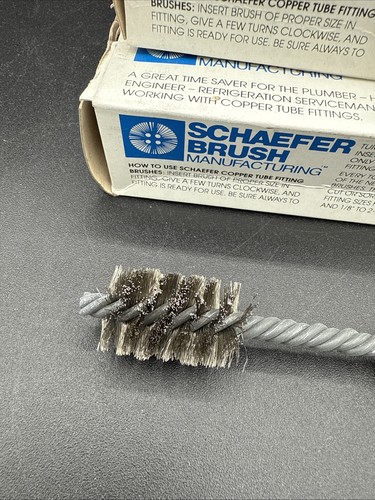 3/4 Zoll Außendurchmesser 5/8 Zoll ID Kupferrohr Fitting Bürste Neu im Karton Vintage Schaeffer USA Menge 3 USA - Bild 3 von 8