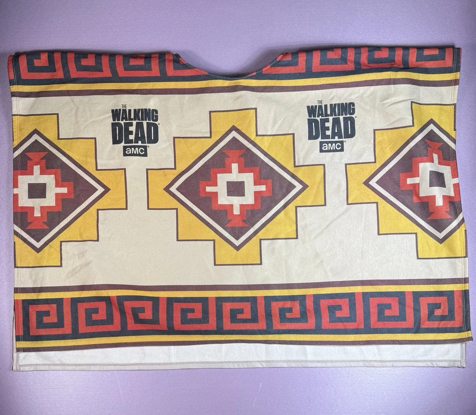 "Poncho manta The Walking Dead Daryl Dixon AMC nativo americano azteca 53""x37""" Foto 4 de 4