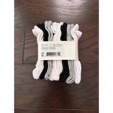 Nike Youth 8 Pack Lightweight Crew Socks White Black Grey XXS 7C-10C RN0612-042