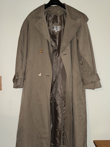 Gallery Petite Damen 14P Trenchcoat lang Gürtel hellbraun beige gefüttert klassisch