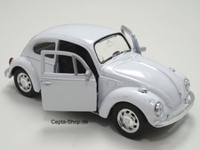 + VOLKSWAGEN VW Coccinelle Modèle Réduit Blanc Welly 1:34-39