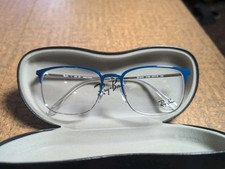 Ray-Ban Rx6494 Metal Eyeglass Frames, Blue on Silver 54mm