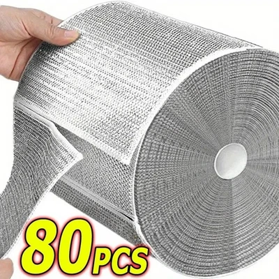 50PCS Steel Wire Dish Cloth Non-Scratch Microfiber Cleaning Rag Kitchen Towel - Image 1 of 4