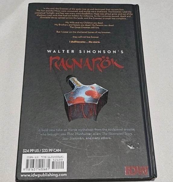 Ragnarok Last God Standing IDW Tapa Dura Walter Simonson - Buen Estado. Foto 4 de 4
