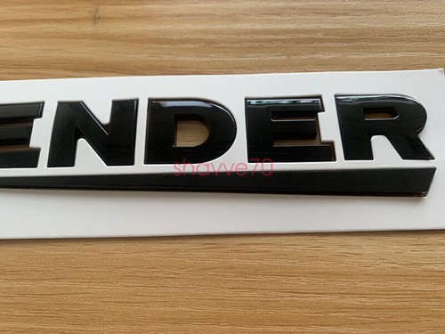 Glossy Black Land Rover DEFENDER & REAR MATTE BLACK 3D Lettering Badge Emblem - Picture 5 of 7
