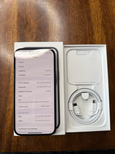 Apple iPhone 15 - 128GB - Black - For Cricket Network Only