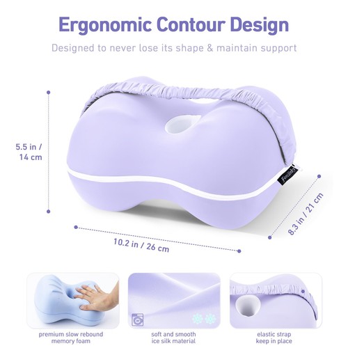Leg & Knee Pillow for Side Sleepers - Smooth Spine Alignment Pillow - Memory ... - Picture 2 of 7