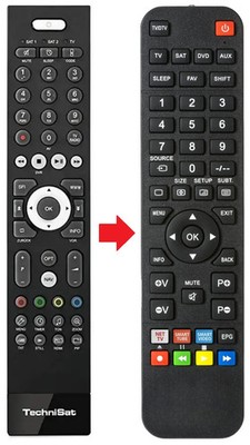 Fernbedienung geeignet für TECHNISAT DIGIPLUS-UHD-S2 | DIGIPLUSUHDS2