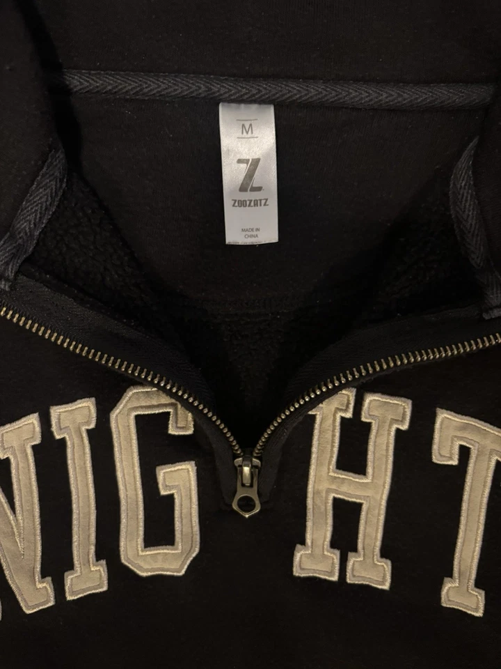 UCF Knights Women’s Black 1/4 Zip Long Sleeve Mock Neck Jacket Medium Winter - Image 4 of 4