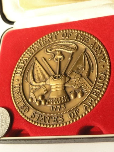 Department of the Army Presented by Honorable Joe R. Reeder,large medal in case
