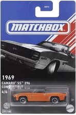 Matchbox 4/6 1969 Chevrolet Camaro SS 396 Convertible Car 1:64 Scale