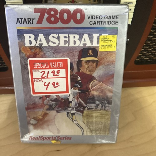 Vintage RealSports Baseball (Atari 7800, 1989) Brandneu Factory Sealed NOS - Bild 6 von 6