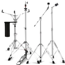 Straight Cymbal Stand + Boom Cymbal Stand + Hi Hat Stand + Snare Drum Stand + Dr