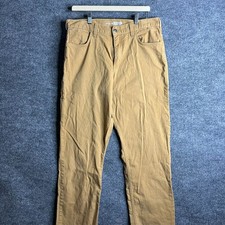 Carhartt Rugged Flex Canvas Work Pants Mens 34x34 Khaki Relaxed Fit BN2517-M