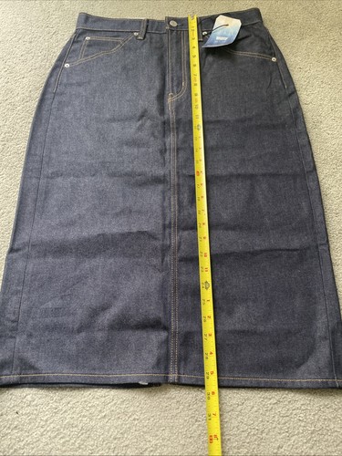 Falda lápiz vaquera azul LEVI'S abertura trasera larga por debajo de la rodilla talla real 32’’’ W - Imagen 18 de 20