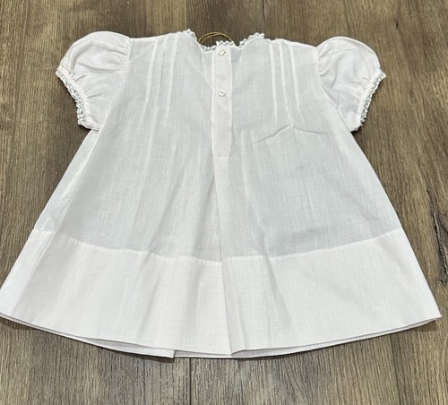 New Feltman Bros Brothers Pink Embroidered Pleated Dress Slip Size 3-6 Months - Picture 5 of 9