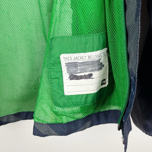 Youth North Face Hyvent Zip Front Windbreaker Blue Camo Size Boys Large 14/16 - Picture 10 of 12