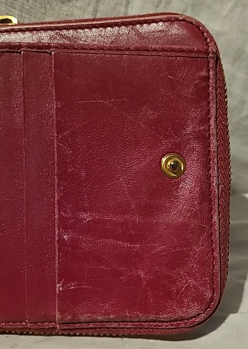 Miu Miu Pink Crocodile Embossed Leather Compact Bi-Fold