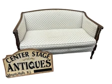 66809   Hepplewhite  SAM MOORE Mahogany Loveseat Sofa Couch Chair