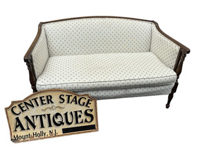 66809 Hepplewhite SAM MOORE Mahogany Loveseat Sofa Couch Chair