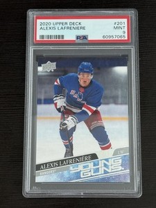 2020 Upper Deck Alexis Lafreniere Rookie Young Guns #201 PSA 9 Rangers