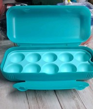 Tupperware 10er Eierbox Brotbox Brötchen Vesper Brotzeit Kolumbus Türkis