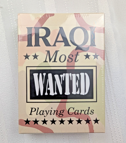 WIEDERVERKÄUFER! Kiste mit 144 Packungen! Irak Most Wanted Spielkarten Militär Irak. Neu! - Bild 3 von 12