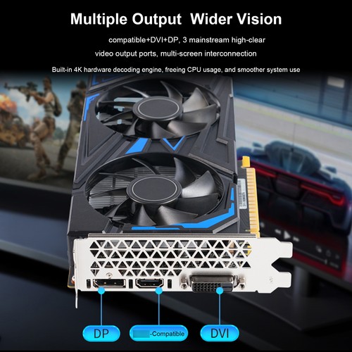 GTX 1650 4GB Graphics Card 128Bit GDDR5 Dual Cooling Fan Computer Graphics Low ↑ - Picture 2 of 12