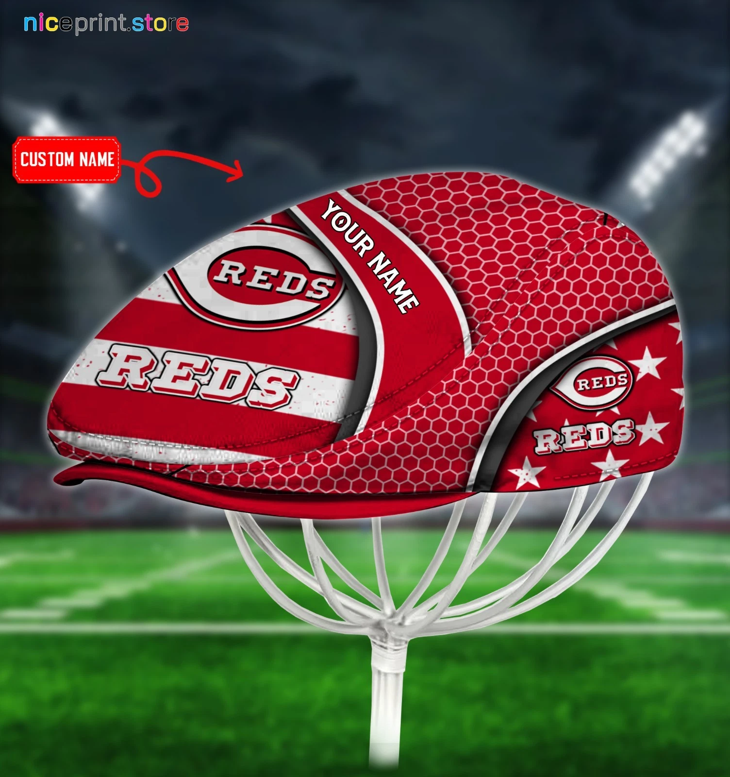 Cincinnati Reds Jeff Baseball Cap Golf Flat Cap