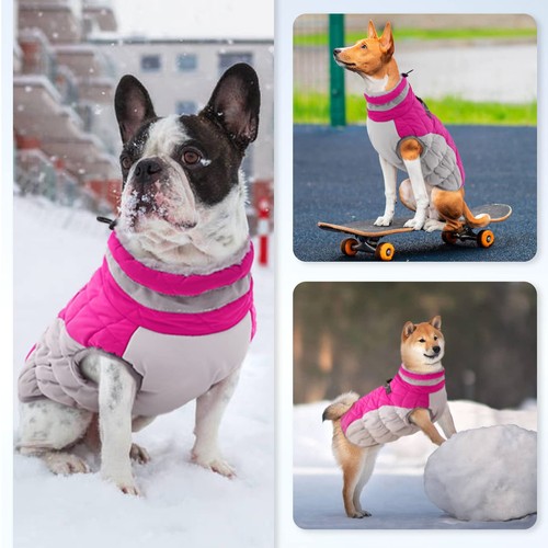Dog Winter Jacket Cozy Reflective Waterproof Windproof Warm Pet Garment,Comfo... - Picture 8 of 9