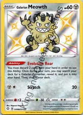 Galarian Meowth Shiny Holo Rare Shining Fates: Shiny Vault SV086/SV122 NM on eBay